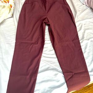 Burgundy colored pants